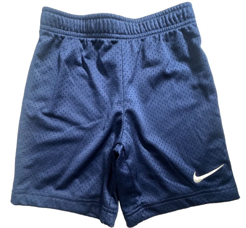 Nike Boys Mesh Athletic Shorts Navy Blue Size 6 Swoosh Activewear